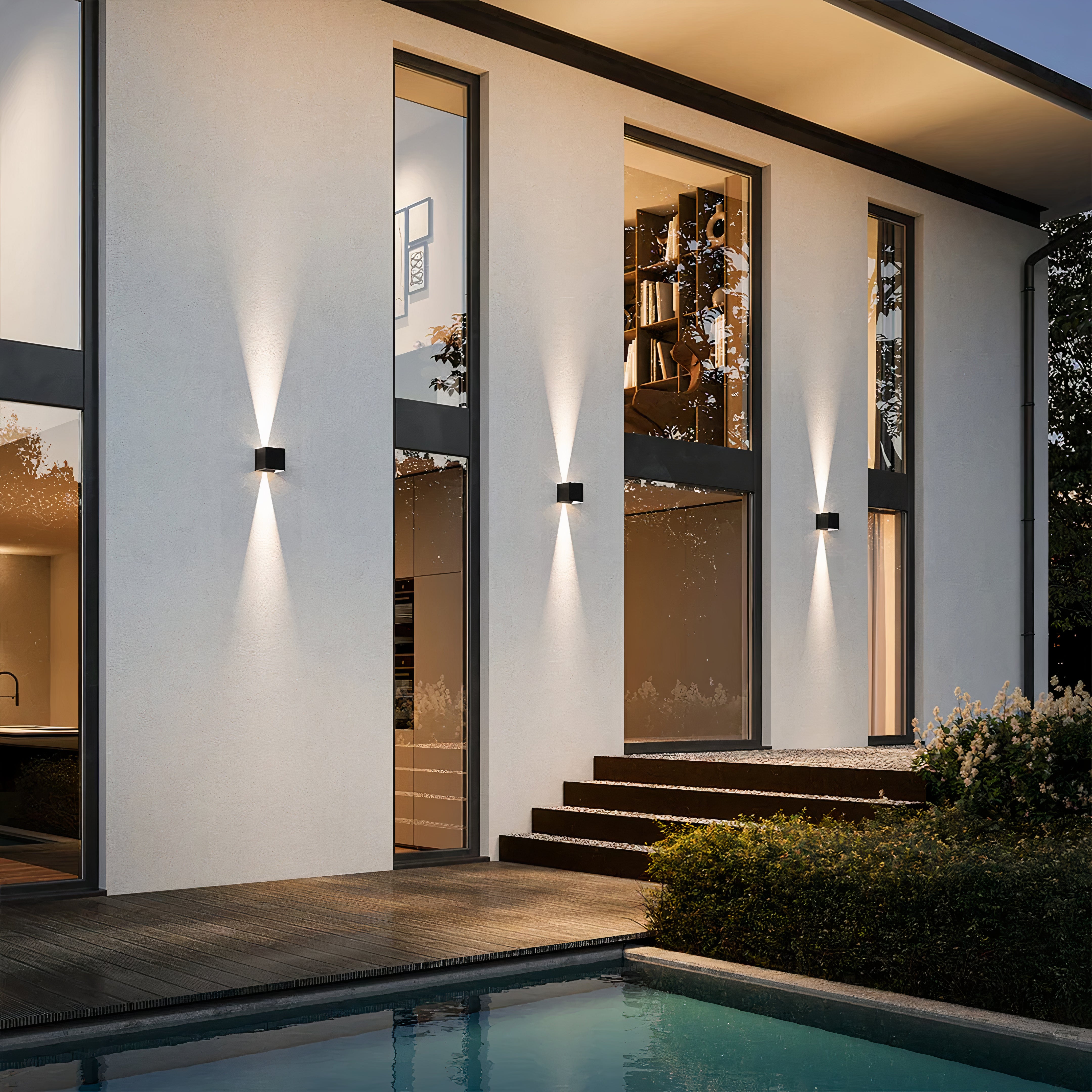 kabellose quadratische Wandleuchte